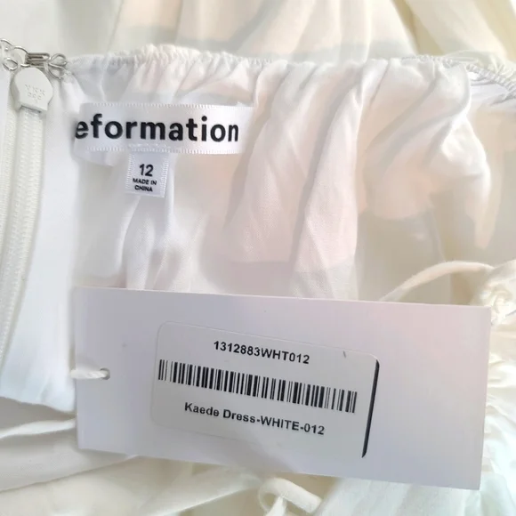 REFORMATION Kaede Dress in White - Picture 7 of 14